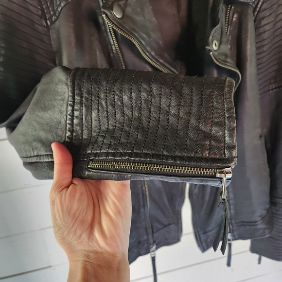 Treasure and Bond Leather Moto Jacket Size M - Picture 6 of 10